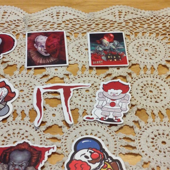 Scary Clowns IT Stickers for computers, laptops, lockers, crafts, scrapbooks - Picture 4 of 5